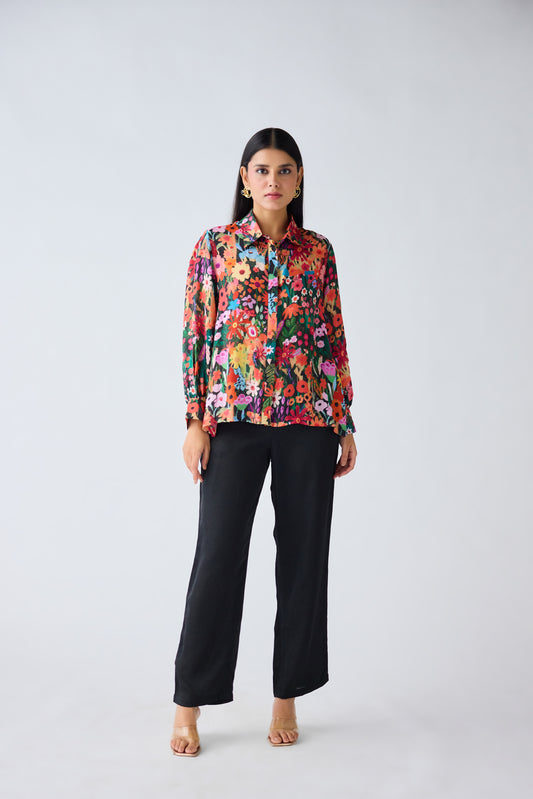 Multi Muslin Floral Shirt