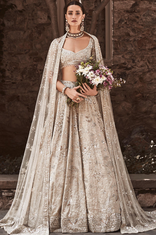 The Silver Needle Winged Glory Lehenga