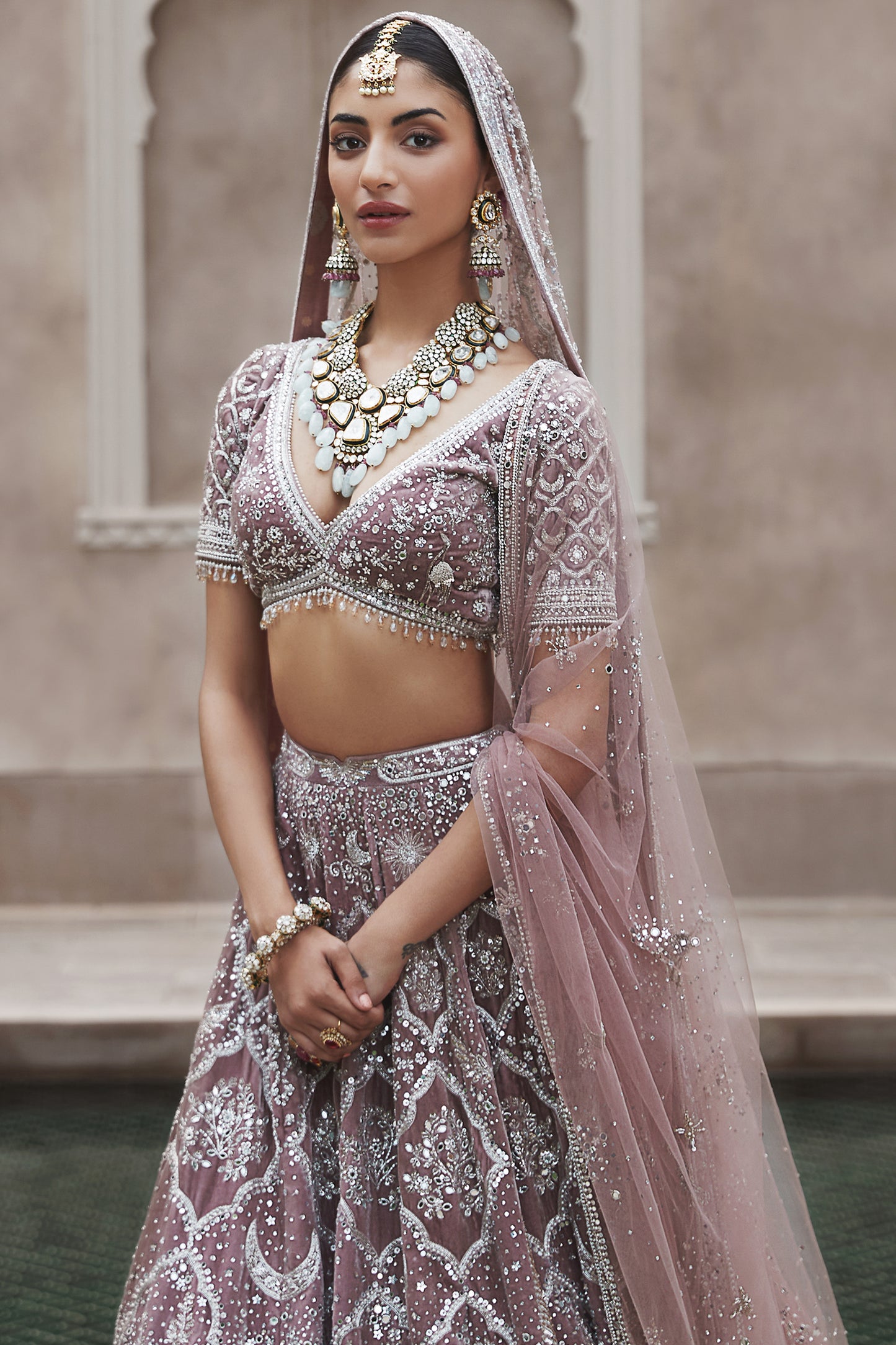 The French Rose Masai Trinity Lehenga