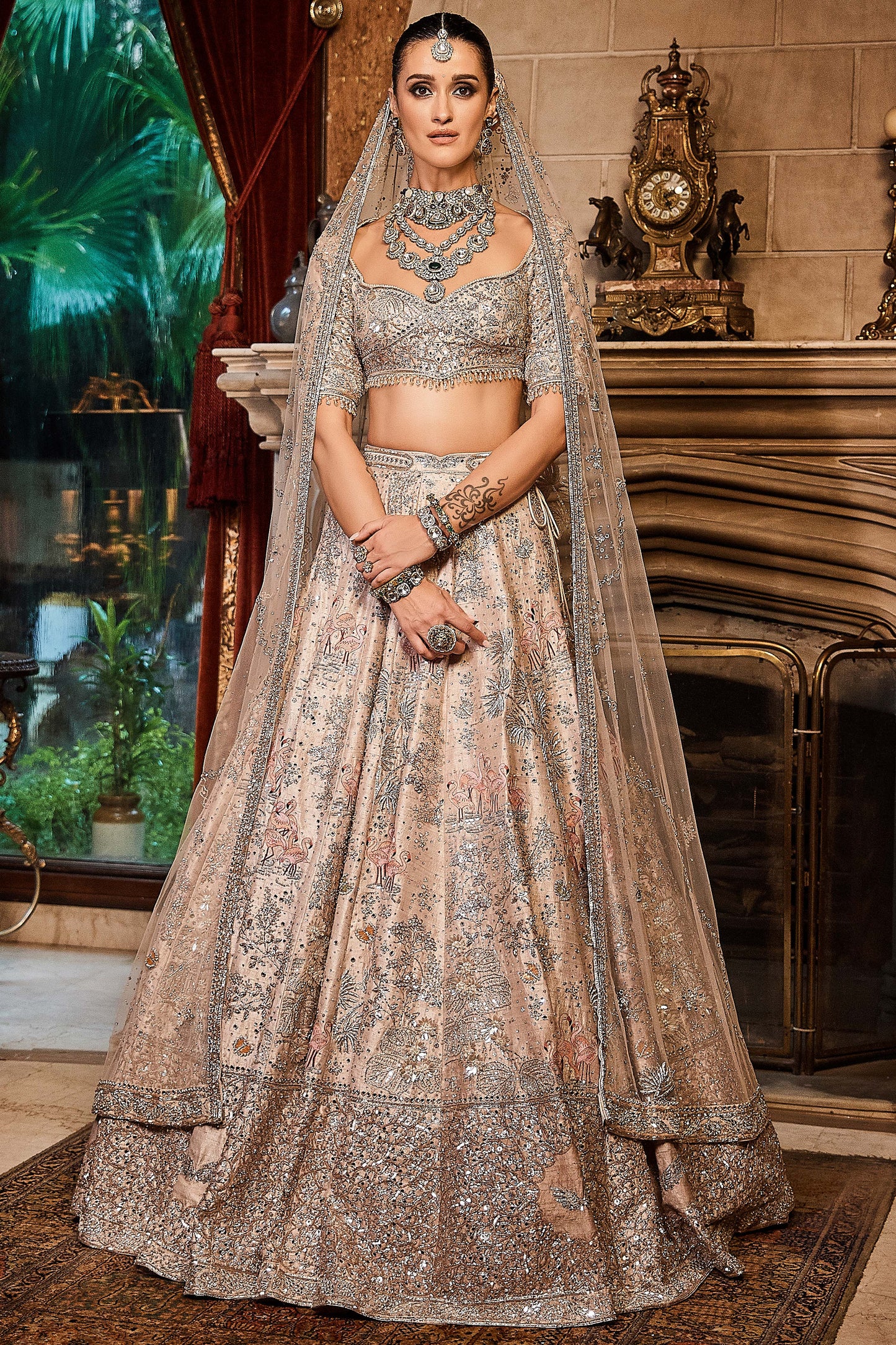 The Ekru Flamingo Lehenga